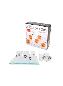 Jogo Shot Drink Jogo Da Velha Divertido Tabuleiro 9 Copos